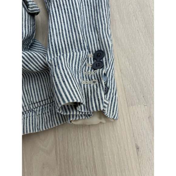 RALPH LAUREN RUGBY White Blue Striped Linen Blend Sportcoat Sz Small Fits Medium - Picture 4 of 8